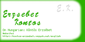 erzsebet kontos business card